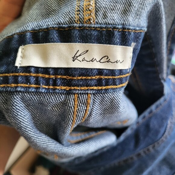 Kancan Denim Jeans Overall Shortalls Women's XS Blue Distressed Adjustable - Picture 6 of 7
